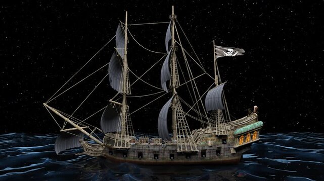 帆船　3DCGレンダリング
