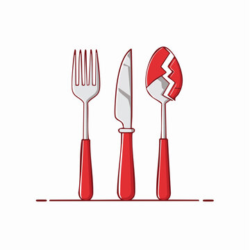 Broken Spoon, Knife, and Fork