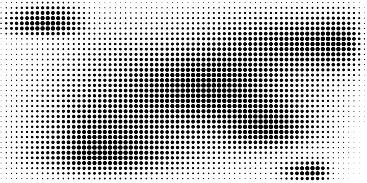 Seamless pattern of blue polka dots with transparent background.