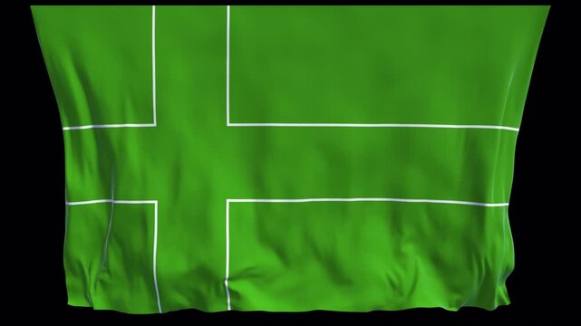 Realistic animation of the Ladonia flag waving in the wind, ideal for micronation projects, cultural videos, news visuals, educational content, presentations, national holidays and web banner use. MIC