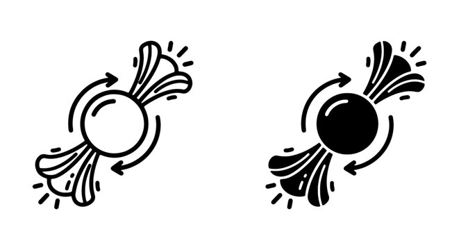 Fidget Spinner Icons, Stress Relief Toy, Kinetic Toy, Simple Vector Graphics