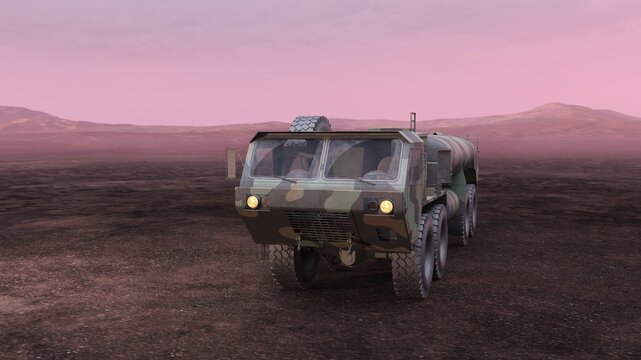 トレーラー　3DCGレンダリング