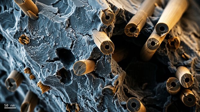 Quantum Dot Sedimentation False-Color, Colloidal Nanotechnology 3D Render