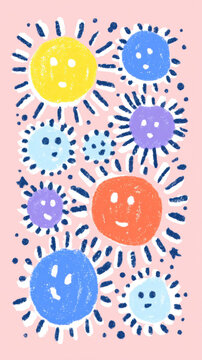 Virus pandemic preparedness science microorganism infection colorful whimsical playful virus pattern for pandemic preparedness science poster cute