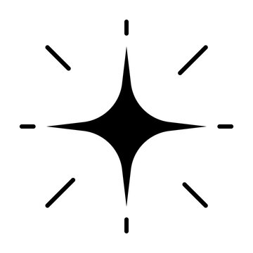 PNG Minimalist black starburst icon, transparent background