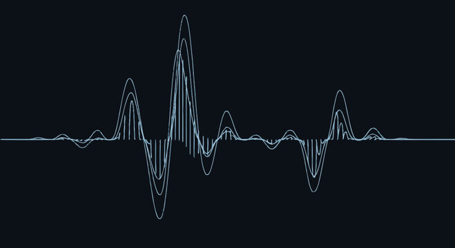 Abstract Sound Waveform Visualization with Multiple Layers