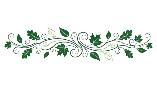 Green leafy vine border.