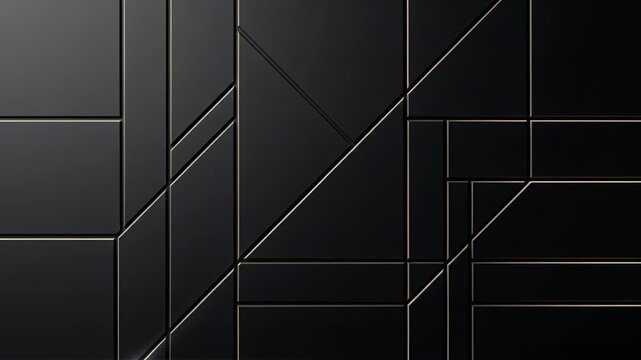 Geometric Abstract Background with Dark Panels and Diagonal Metallic Lines