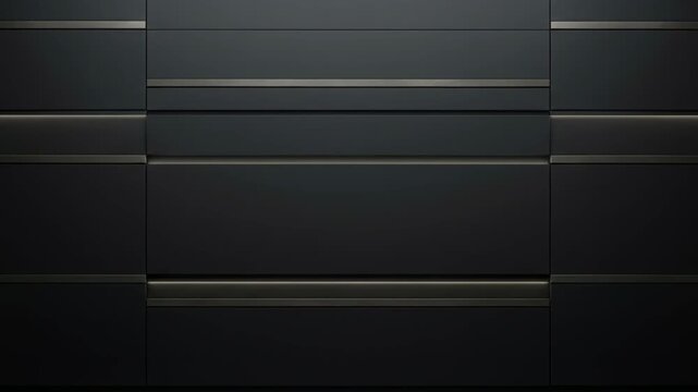 Dark Wall Panels with Horizontal Light Strips