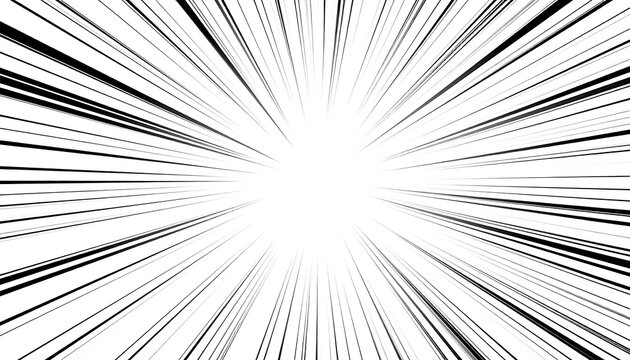 Speed lines effect radiating from center, comic book style explosion, motion blur graphic element