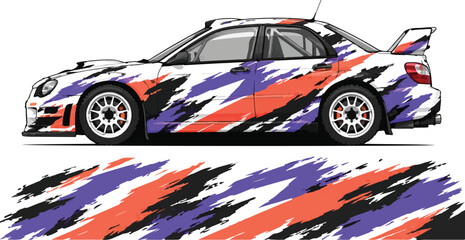 Obraz premium Racing Car with Colorful Stripes Design 17.