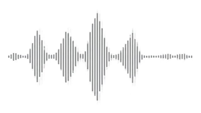 Grey digital audio waveform or sound frequency equalizer.