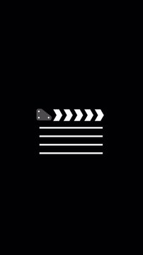 Vertical Movie Clapperboard Action Overlay for **Cinema and Vlog** Reels 4K