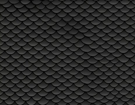 Dark, repeating fish scale pattern on a surface