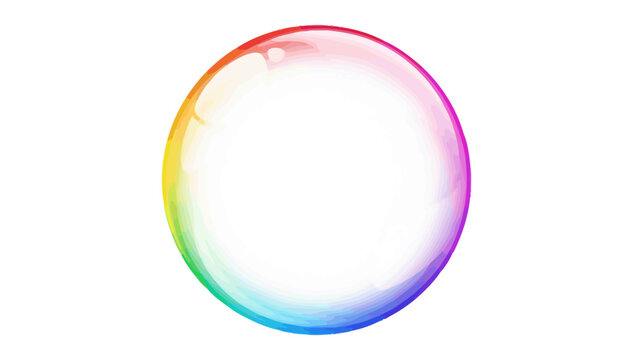 Rainbow colored bubble floating.