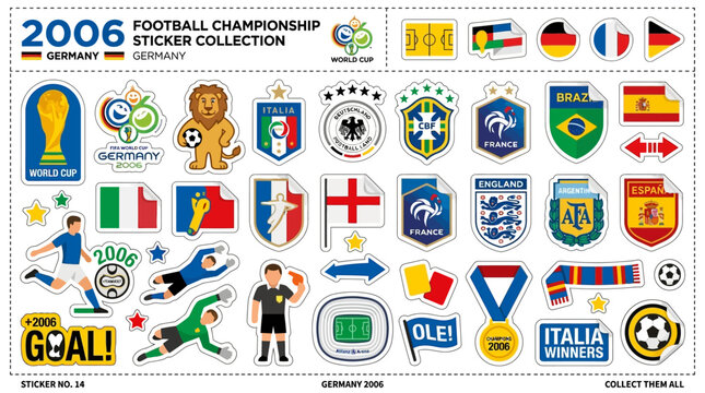 2006 football championship sticker collection