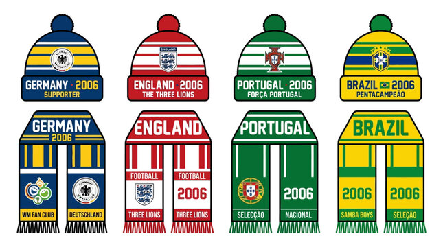 football world cup 2006 team scarves