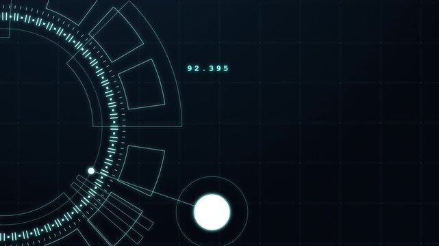 Modern futuristic blue hud interface on dark abstract tech