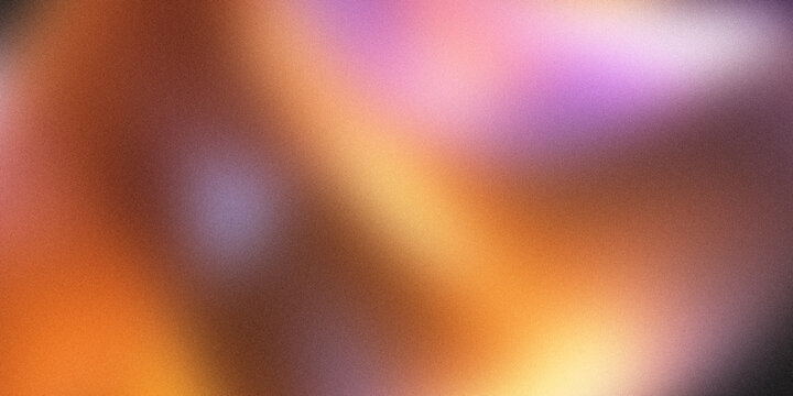 Abstract grainy gradient background with warm orange and purple blurred light effect gradient abstract background