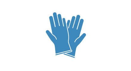 Obraz premium Blue Disposable Gloves Icon