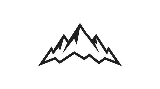 Mountain Range Icon Graphic Design.