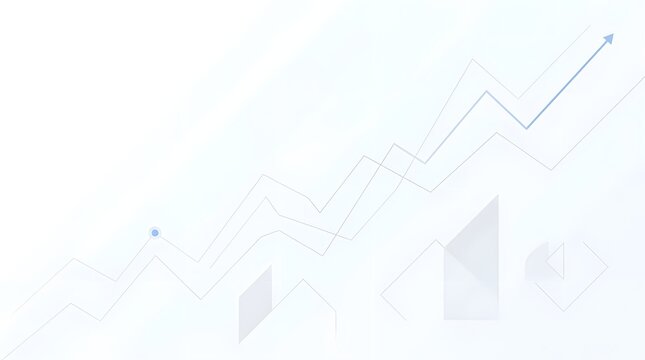 Clean Business Finance Slide Background with Subtle Chart Design and Soft Blue Accents