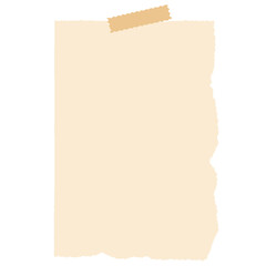 Fototapeta premium torn paper note with tape
