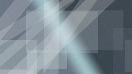 Obraz premium Cool-toned geometric squares and facets overlap with subtle beams of light, forming a sleek, techy abstract background for corporate banners and UI themes.