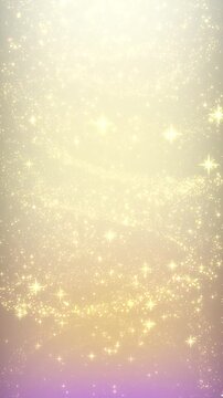 キラキラの粒子が上昇する金色の背景ループ動画 （縦型9:16） / Rising Golden Sparkling Particle Loop Background Animation