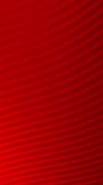 Bold red waves curve gently across the frame. Sleek lines create a rhythmic, hypnotic motion. Vibrant hue dominates the entire visual field. Suitable for backgrounds, motion graphics