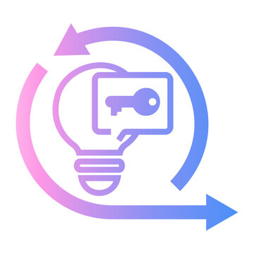 conclusion Line Gradient Icon
