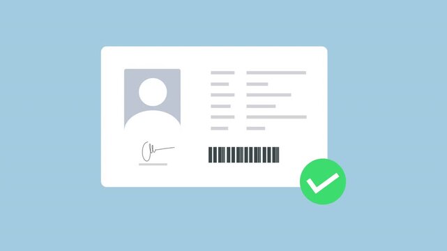 Approved ID Verification 2d animation with alpha matte