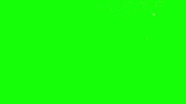 Animated green screen end credits with glowing text and particles