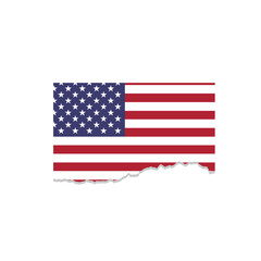 Fototapeta premium USA flag_Speech Bubble Icon for Communication Messaging and Social Media Platforms