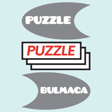 Minimalist Puzzle and Crossword Vector Icons for Gaming App UI Layout
