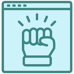 Obraz premium Motivation Dual Tone Icon Mini Illustration, Use For Modern Concept, Print, Ui, Ux Kit, Web And App Development. Vector Related To Hybrid Work, Work From Home.
