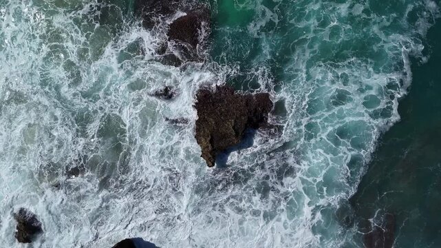 Nature Landscape Featuring Coastal Cliffs and Waves