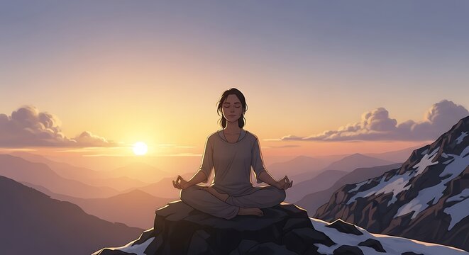 Mountain Meditation Sunrise. (1)