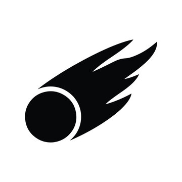 Comet space astronomy design silhouette icon