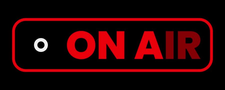  transparent vector logo on air live video broadcast
