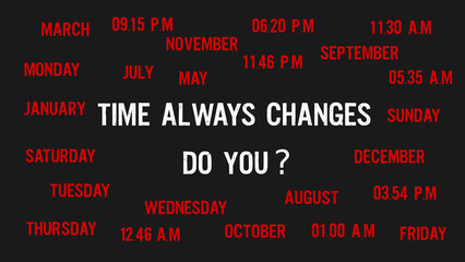 Fototapeta premium a background image with a time theme and a question.