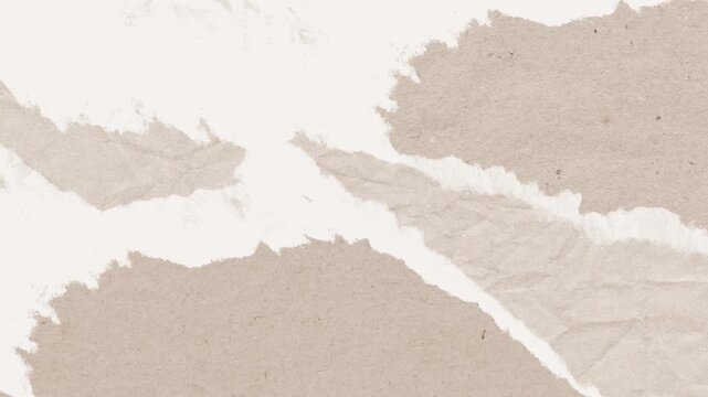 Torn brown paper texture background animation loop showing rough edges and delicate fibers for creative design projects motion video footage