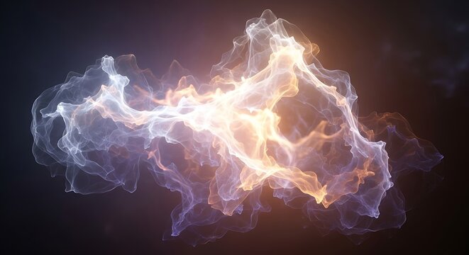 Vibrant glowing energy smoke abstract.