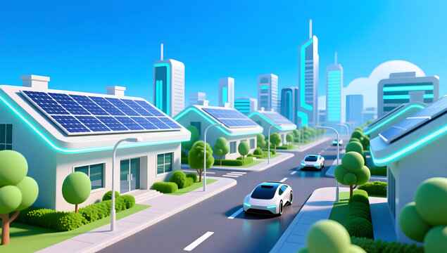 Carbon neutral clean energy future city