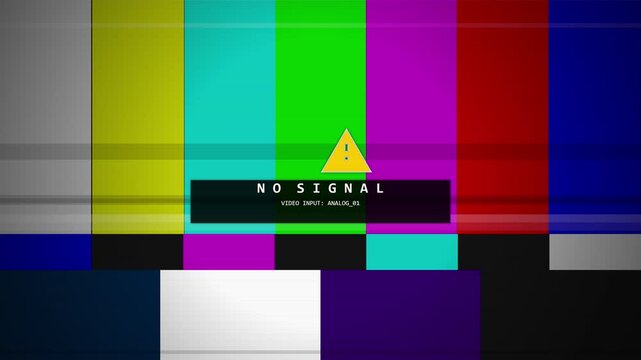 No signal old vintage TV