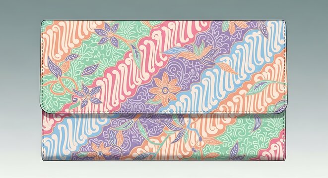 Batik Pattern Clutch. (1)