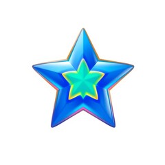 Obraz premium Melting Star Icon Isolated On White Background, Stellar, Bright