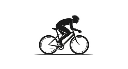 Fototapeta premium Cyclist Riding a Bicycle Fast.