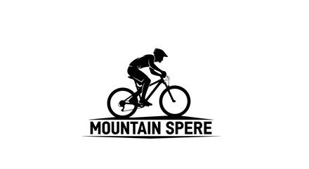 Fototapeta premium Man Riding a Mountain Bike Fast.