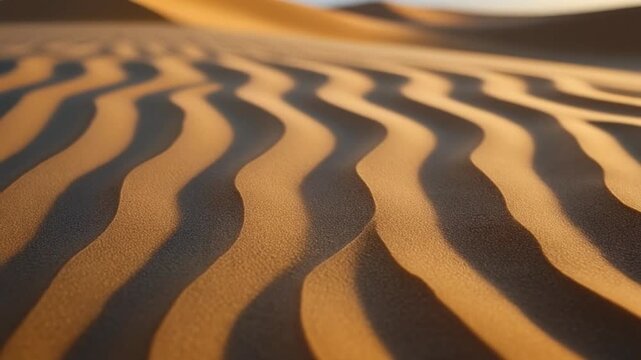 Sand dune wavy patterns landscape desert.